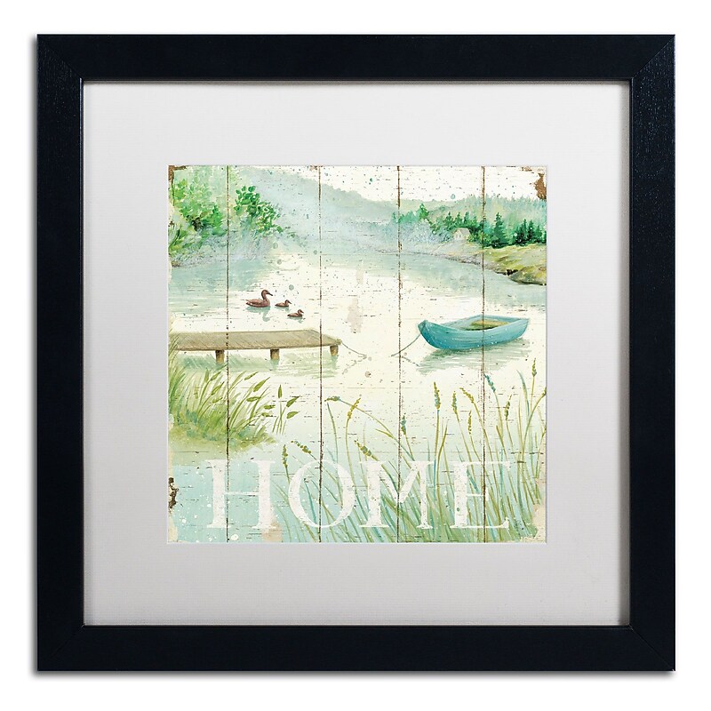 Trademark Daphne Brissonnet "Lakeside I" Art, White Matte W/Black Frame, 16" x 16" image 1