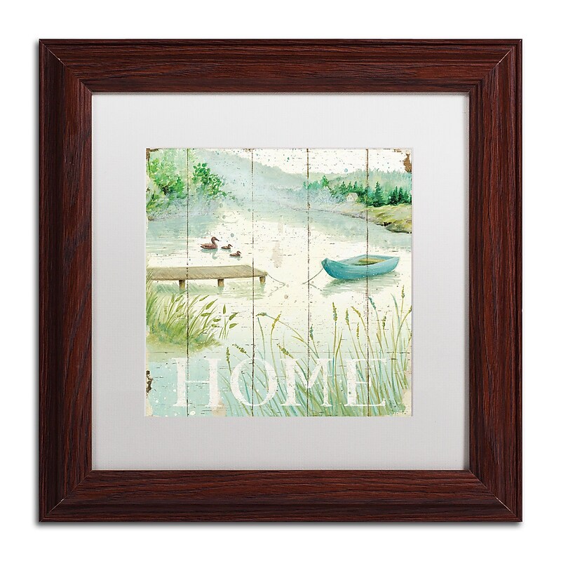 Trademark Daphne Brissonnet "Lakeside I" Art, White Matte W/Wood Frame, 11" x 11" image 1