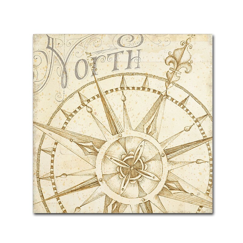 Trademark Daphne Brissonnet "Coast to Coast Sepia I" Gallery-Wrapped Canvas Art, 35" x 35" image 1