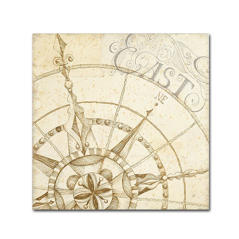 Trademark Daphne Brissonnet "Coast to Coast Sepia III" Gallery-Wrapped Canvas Art, 24" x 24" image 1