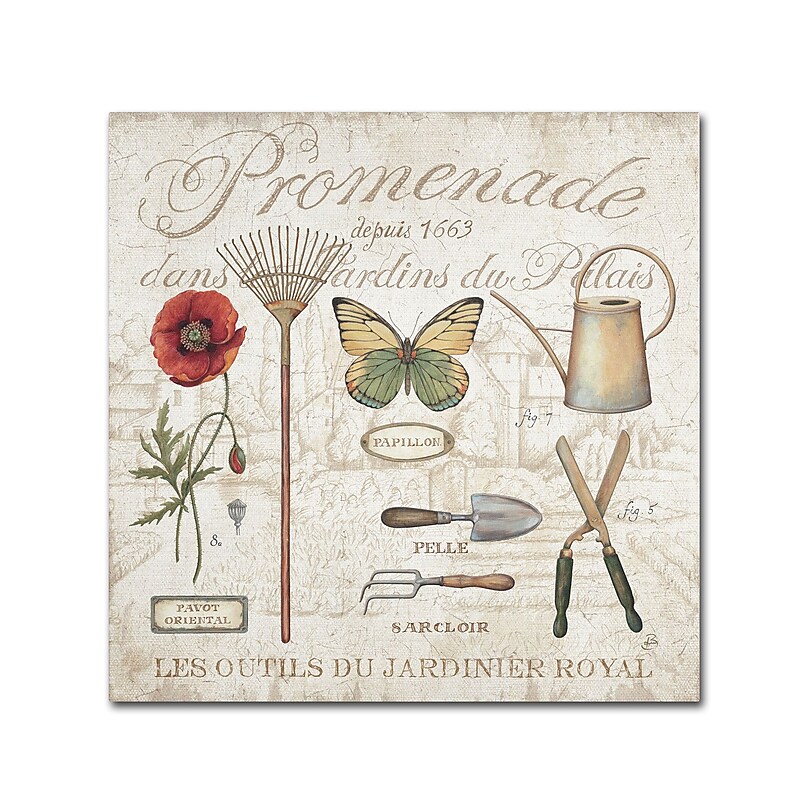 Trademark Daphne Brissonnet "Royal Garden II" Gallery-Wrapped Canvas Art, 14" x 14" image 1
