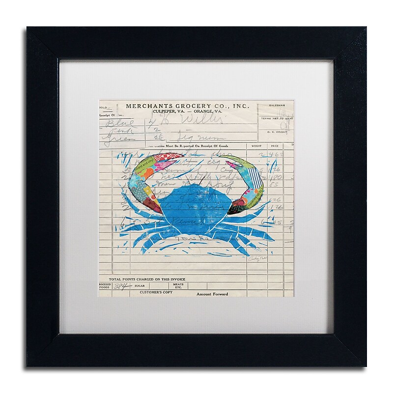 Trademark Courtney Prahl "Fresh from the Sea I" Art, White Matte W/Black Frame, 11" x 11" image 1