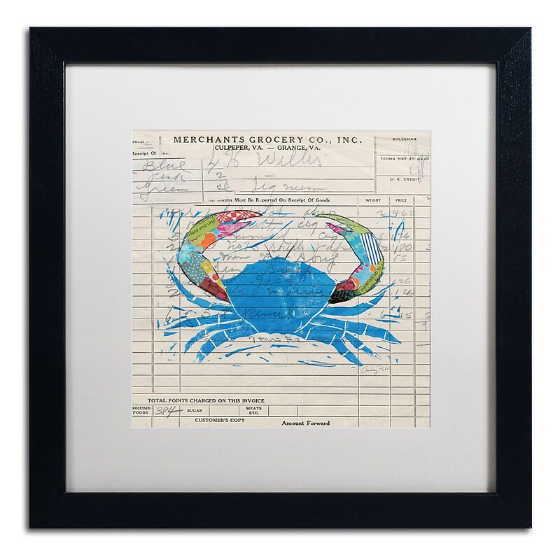 Trademark Courtney Prahl "Fresh from the Sea I" Art, White Matte W/Black Frame, 16" x 16" image 1