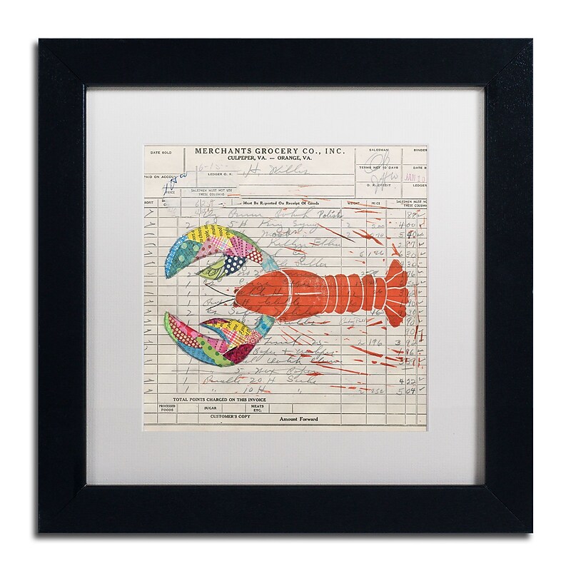 Trademark Courtney Prahl "Fresh from the Sea II" Art, White Matte W/Black Frame, 11" x 11" image 1
