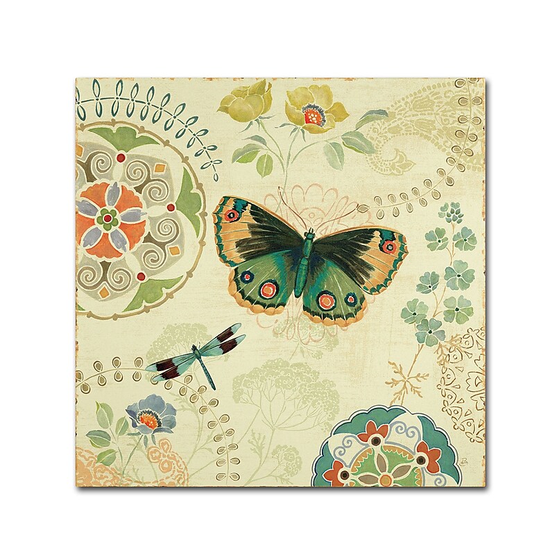 Trademark Daphne Brissonnet "Folk Floral II" Gallery-Wrapped Canvas Art, 24" x 24" image 1