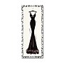 Trademark Emily Adams "Couture Noir Original I with Border" Gallery-Wrapped Canvas Art, 20" x 47"~#|#~m001706670_sc7