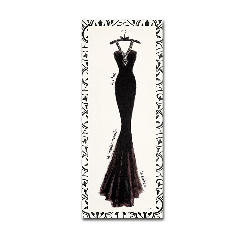 Trademark Emily Adams "Couture Noir Original III with Border" Gallery-Wrapped Canvas Art, 8" x 19" image 1