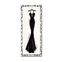 Trademark Emily Adams "Couture Noir Original III with Border" Gallery-Wrapped Canvas Art, 10" x 24"~#|#~m001706676_sc7