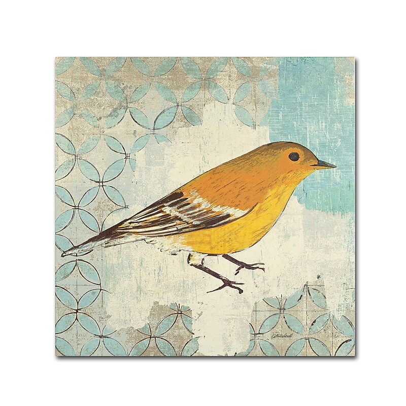 Trademark Kathrine Lovell "Pine Warbler" Gallery-Wrapped Canvas Art, 18" x 18" image 1
