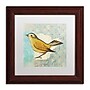 Trademark Kathrine Lovell "Wilson Warbler II" Art, White Matte W/Wood Frame, 11" x 11"~#|#~m001706703_sc7