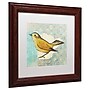 Trademark Kathrine Lovell "Wilson Warbler II" Art, White Matte W/Wood Frame, 11" x 11"~#|#~m001706704_sc7
