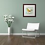 Trademark Kathrine Lovell "Wilson Warbler II" Art, White Matte W/Wood Frame, 11" x 11"~#|#~m001706705_sc7