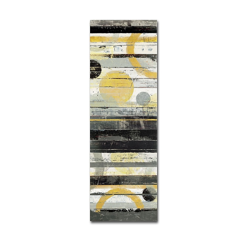 Trademark Mike Schick "Yellow Zephyr Panel" Gallery-Wrapped Canvas Art, 16" x 47" image 1