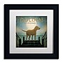 Trademark Ryan Fowler "Moonrise Yellow Dog Golden Pond" Art, White Matte With Black Frame, 11" x 11"~#|#~m001706752_sc7