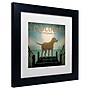 Trademark Ryan Fowler "Moonrise Yellow Dog Golden Pond" Art, White Matte With Black Frame, 11" x 11"~#|#~m001706753_sc7