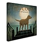 Trademark Ryan Fowler "Moonrise Yellow Dog Golden Pond" Gallery-Wrapped Canvas Art, 18" x 18"~#|#~m001706758_sc7