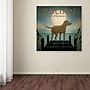 Trademark Ryan Fowler "Moonrise Yellow Dog Golden Pond" Gallery-Wrapped Canvas Art, 18" x 18"~#|#~m001706759_sc7