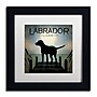 Trademark Ryan Fowler "Moonrise Black Dog Labrador Lake" Art, White Matte W/Black Frame, 11" x 11"~#|#~m001706765_sc7