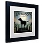 Trademark Ryan Fowler "Moonrise Black Dog Labrador Lake" Art, White Matte W/Black Frame, 11" x 11"~#|#~m001706766_sc7