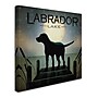 Trademark Ryan Fowler "Moonrise Black Dog Labrador Lake" Gallery-Wrapped Canvas Art, 18" x 18"~#|#~m001706771_sc7