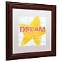 Trademark Sue Schlabach "Letterpress Dream" Art, White Matte With Wood Frame, 11" x 11"~#|#~m001706787_sc7