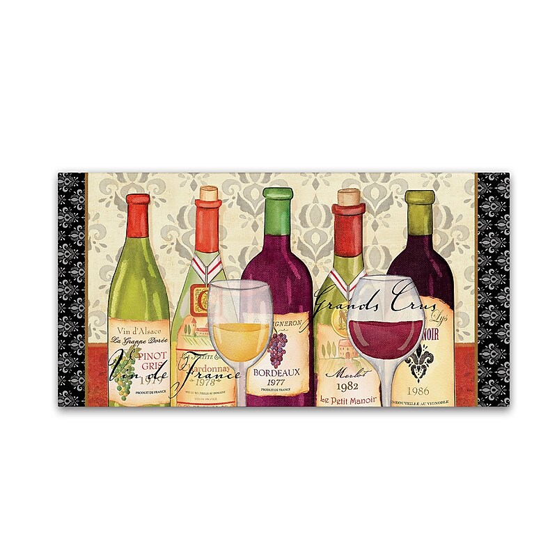 Trademark Veronique Charron "Grand Crus" Gallery-Wrapped Canvas Art, 12" x 24" image 1