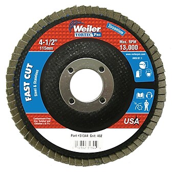 Weiler Vortec Pro 4.5" Abrasive Flap Disc (804-31344)