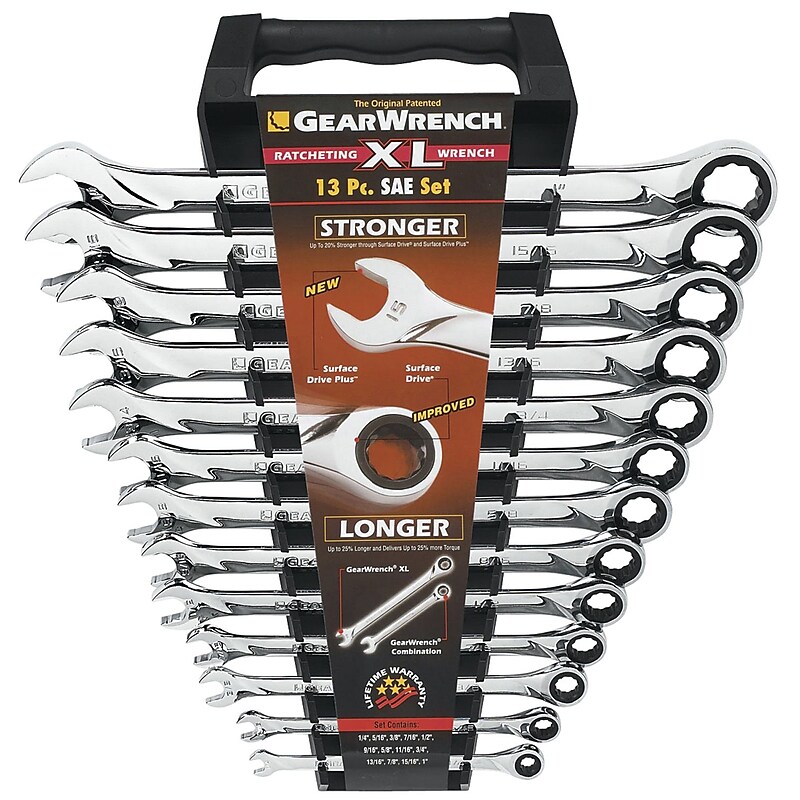 GEARWRENCH Ratcheting Alloy Steel, Wrench Set, 13 Pieces (329-85199) image 1