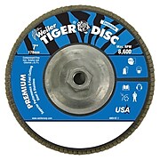 WEILER 7" Tiger Disc Abrasive Flap Disc, 80 Grit