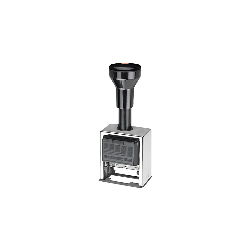 Cosco Reiner Pre-Inked/Re-Inkable Multiple Movement Numbering Machine, Black (026304) image 1