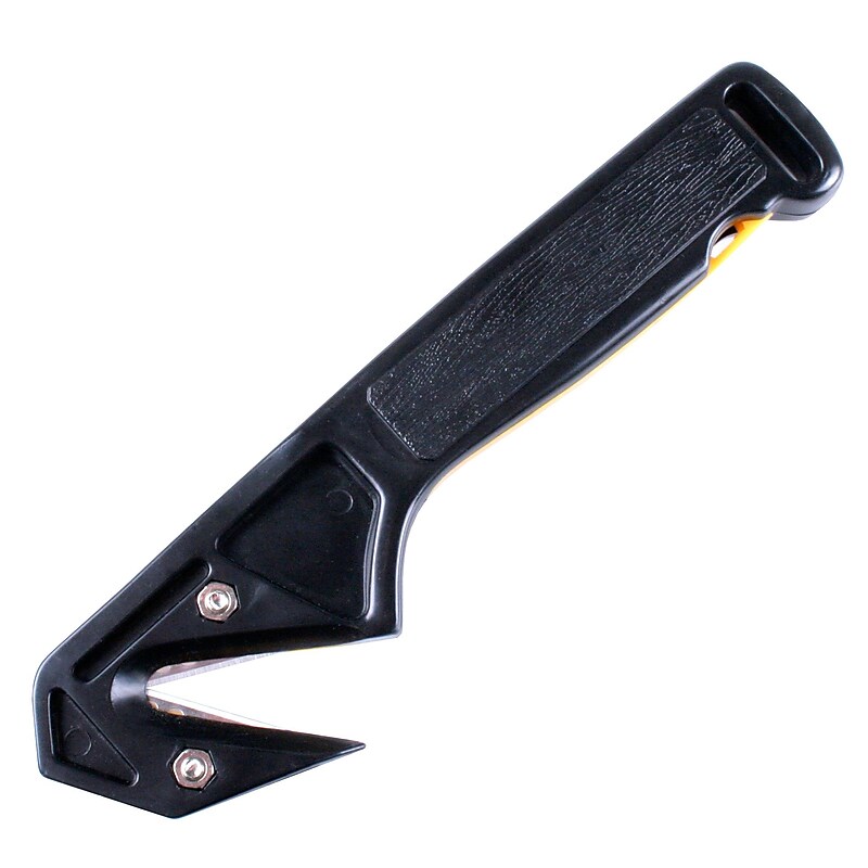 Cosco® Plastic/Metal Band/Strap Replaceable Blade Utility Knife, Black, 5/Pack (091482PK5) image 1