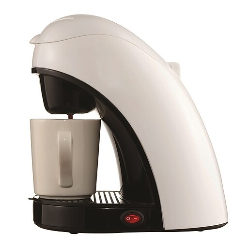 Brentwood® 120 W Single Cup Coffee Maker, White at Staples