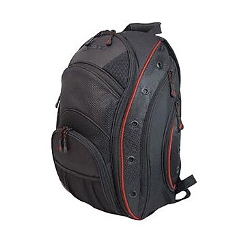 Mobile Edge EVO Backpack For 16" Laptop, Black/Red.