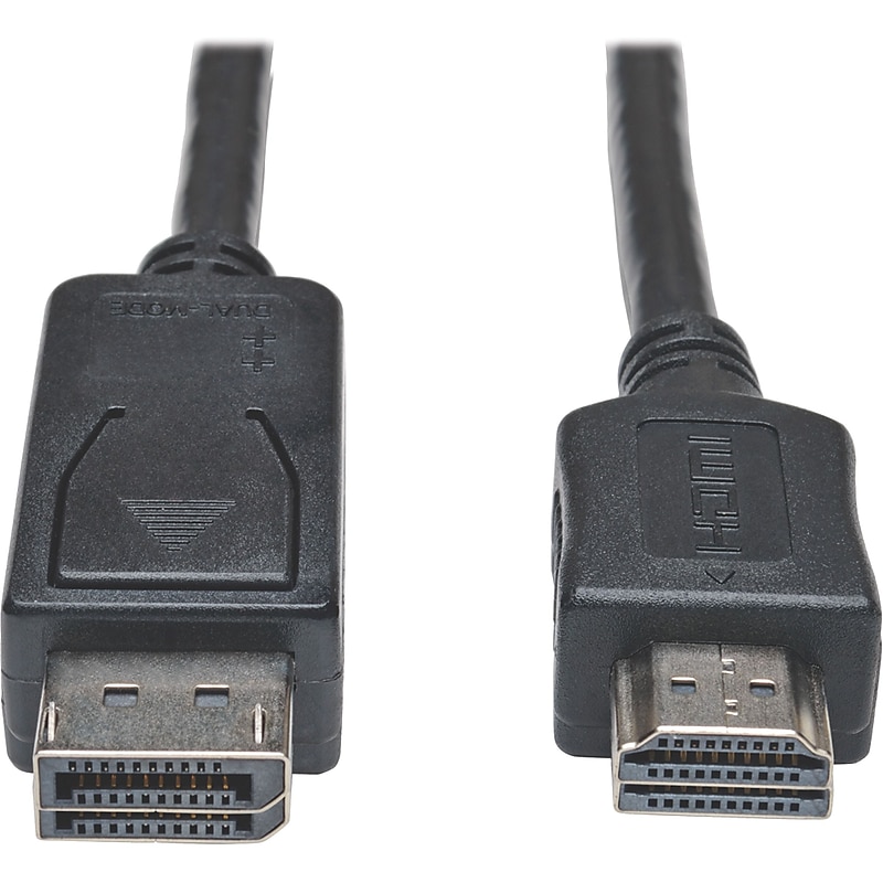 Tripp Lite 10' DisplayPort Male/HDMI Male Cable Adapter, Black image 1
