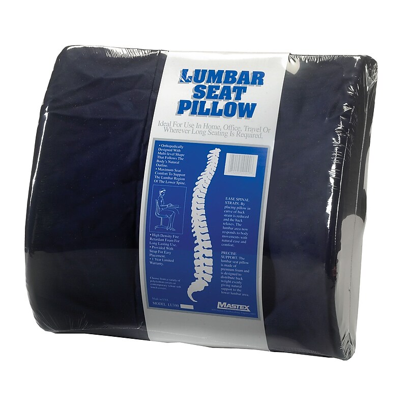 Bilt-Rite Mutual, Lumbar Cushion, Navy Blue, 2 pack (LU100-2) image 1