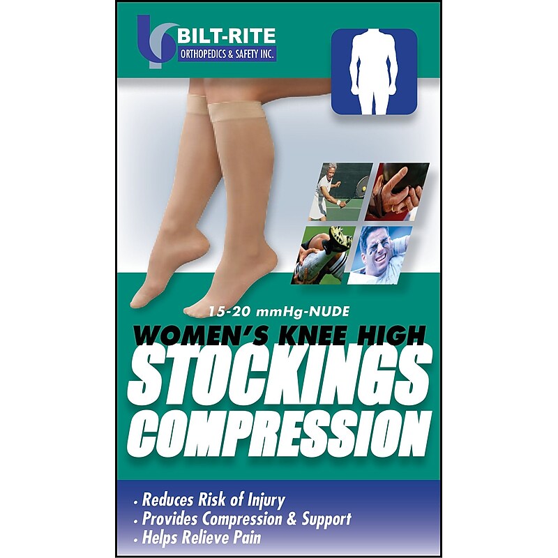 Bilt-Rite Mutual, Women's Knee High Stockings, 15 - 20 mmHg Natural, 2 pack (10-70000-SM-2) image 1