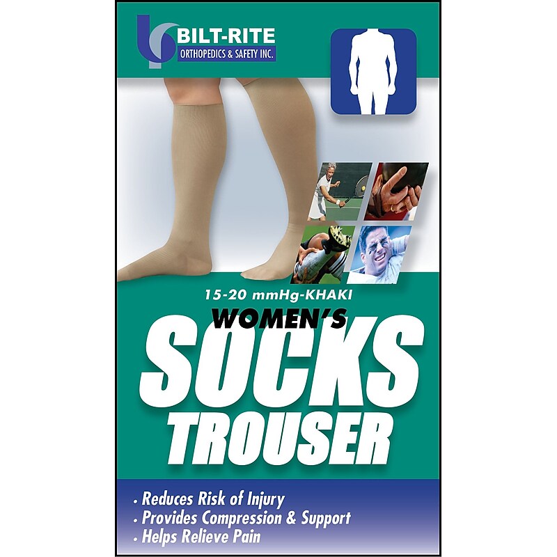 Bilt-Rite Mutual, Women's Trouser Socks, 15 - 20 mmHg Beige, 2 pack (10-70700-XL-2) image 1