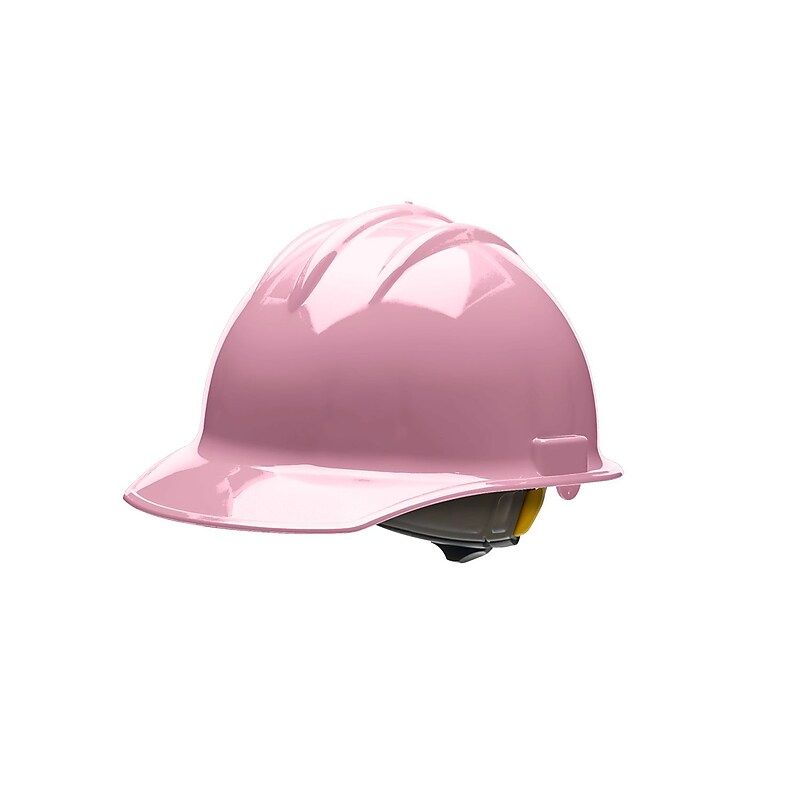Bullard Plastic Ratchet Suspension Short Brim Hard Hat, Pink (30LPR) image 1