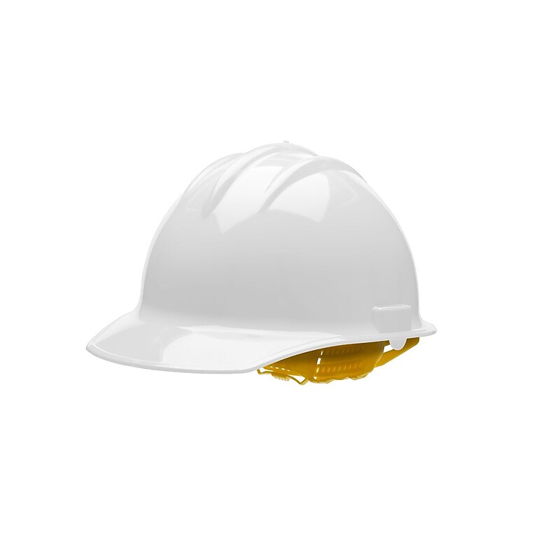 Bullard Plastic Pinlock Suspension Short Brim Hard Hat, White (30WHP) image 1