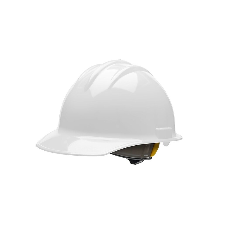 Bullard HDPE 6-Point Ratchet Suspension Short Brim Hard Hat, White (30WHR) image 1