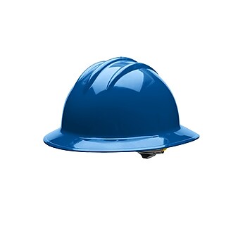Bullard Polyethylene 6-Point Ratchet Suspension Full Brim Hard Hat, Blue (33KBR)
