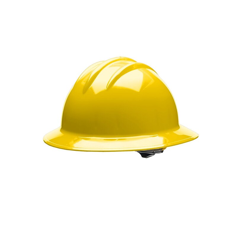 Bullard 6-Point Ratchet Suspension Full Brim Hard Hat, Yellow (33YLR) image 1