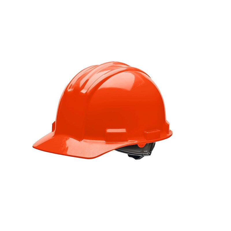 Bullard Polyethylene 4-Point Ratchet Suspension Short Brim Hard Hat, Orange (51HOR) image 1