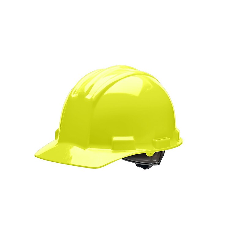 Bullard Polyethylene 4-Point Ratchet Suspension Short Brim Hard Hat, Yellow (51HYR) image 1