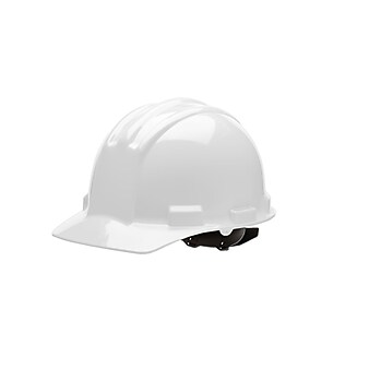 Bullard Polyethylene 4-Point Pinlock Suspension Short Brim Hard Hat, White (51WHP)