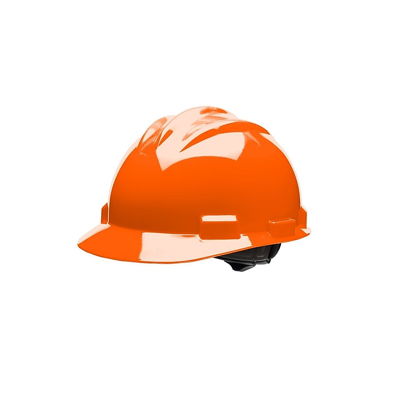 Bullard Classic Series Polyethylene 4-Point Pinlock Suspension Short Brim Hard Hat, Orange (61ORR) image 1