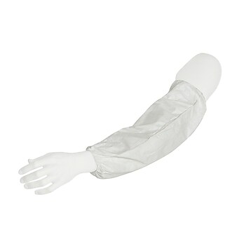 DuPont® Tyvek® Sleeves 18" Elastic Ends Serged Seams, White, 100 Pairs/Carton