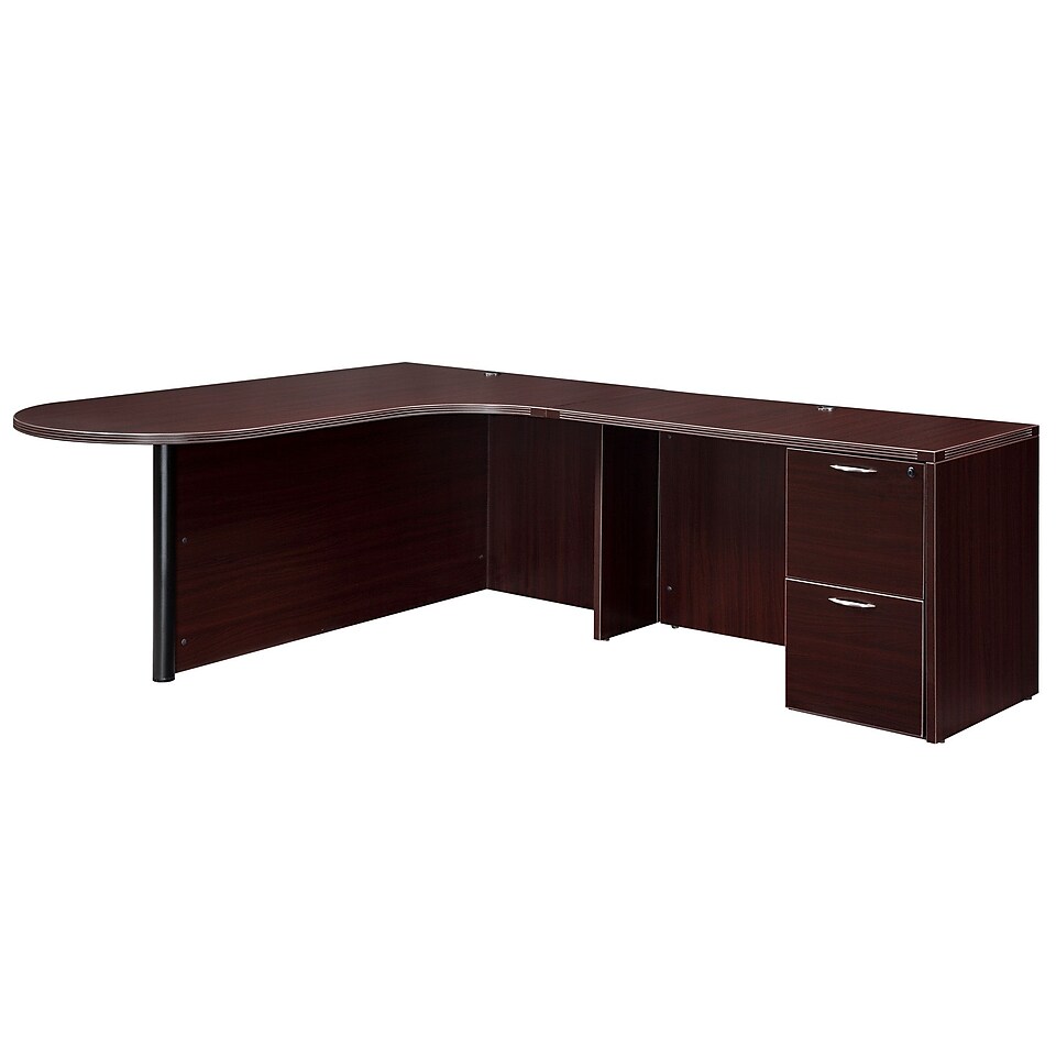 DMI Office Furniture Fairplex 700445ECP 29 Laminate Right Executive Corner Peninsula/Bullet L Desk, Mocha