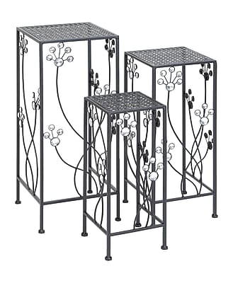 Woodland Imports 3 Piece Plant Stand Set