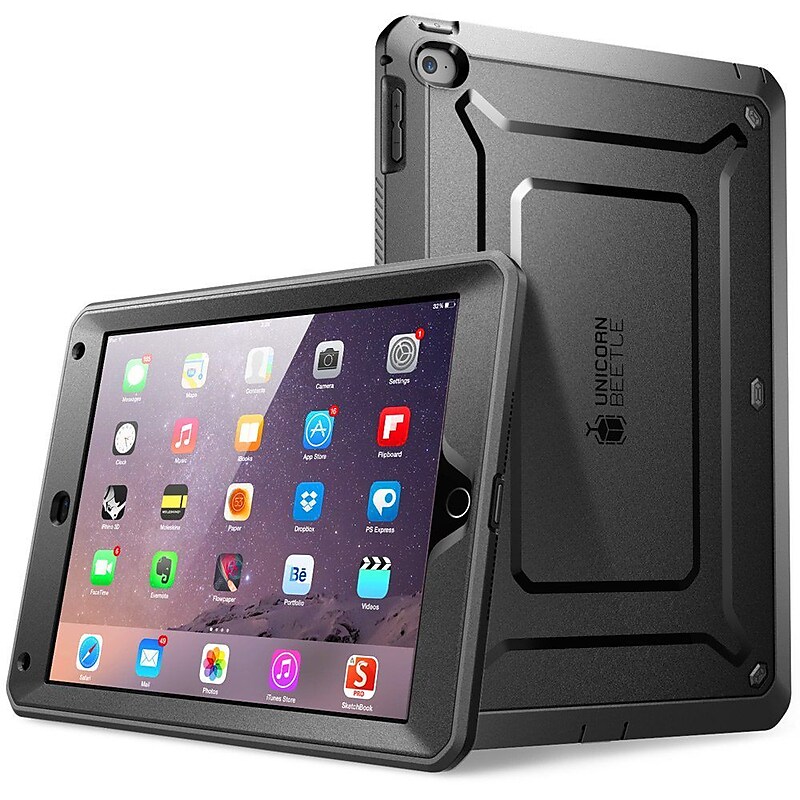 SUPCASE Unicorn Beetle Protective Case For iPad Air 2, Black/Black image 1